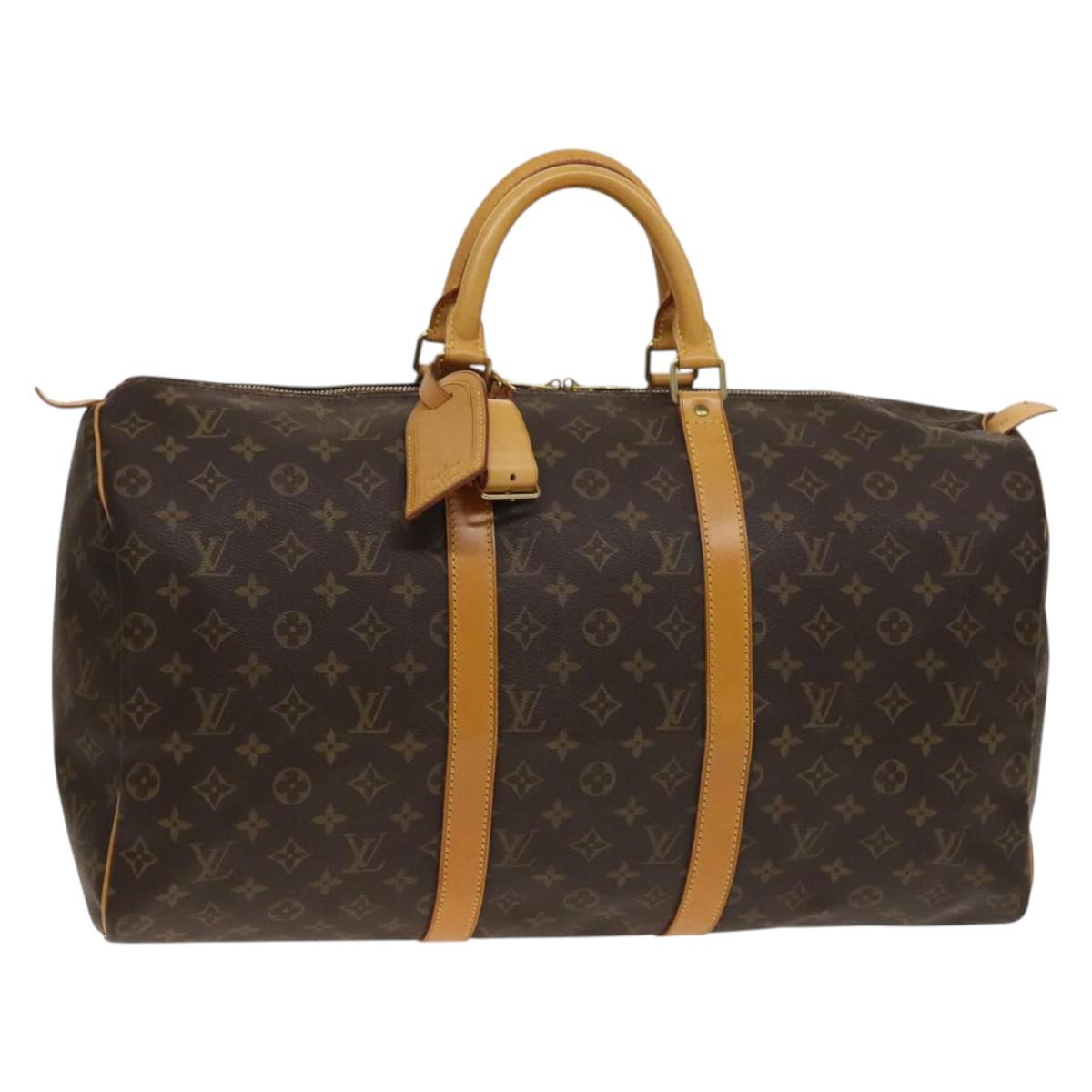 LOUIS VUITTON Monogram Keepall 50 Boston Bag M41426 LV Auth 140039