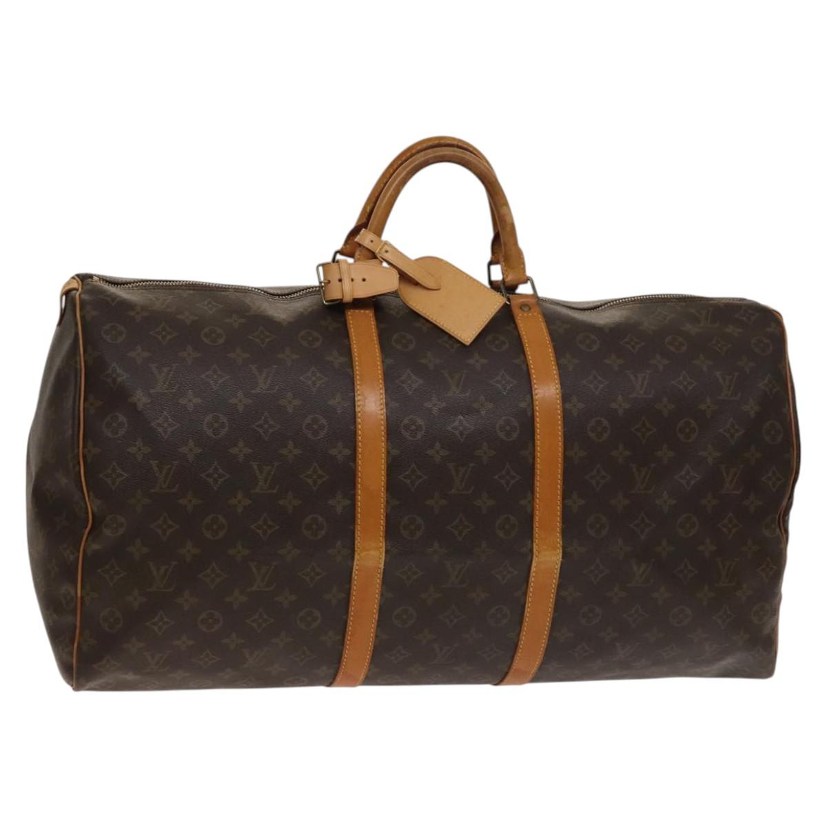 LOUIS VUITTON Monogram Keepall 60 Boston Bag M41422 LV Auth 140040