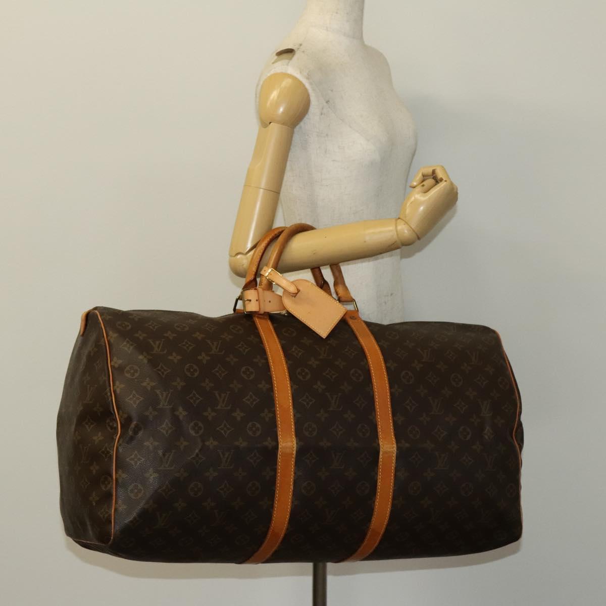 LOUIS VUITTON Monogram Keepall 60 Boston Bag M41422 LV Auth 140040