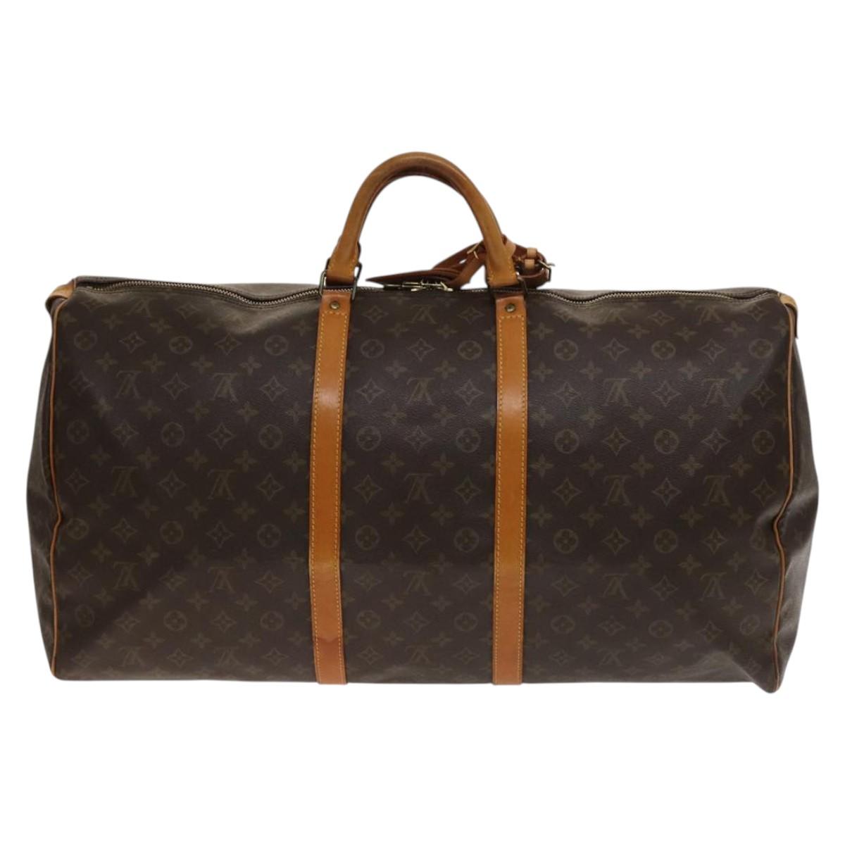 LOUIS VUITTON Monogram Keepall 60 Boston Bag M41422 LV Auth 140040