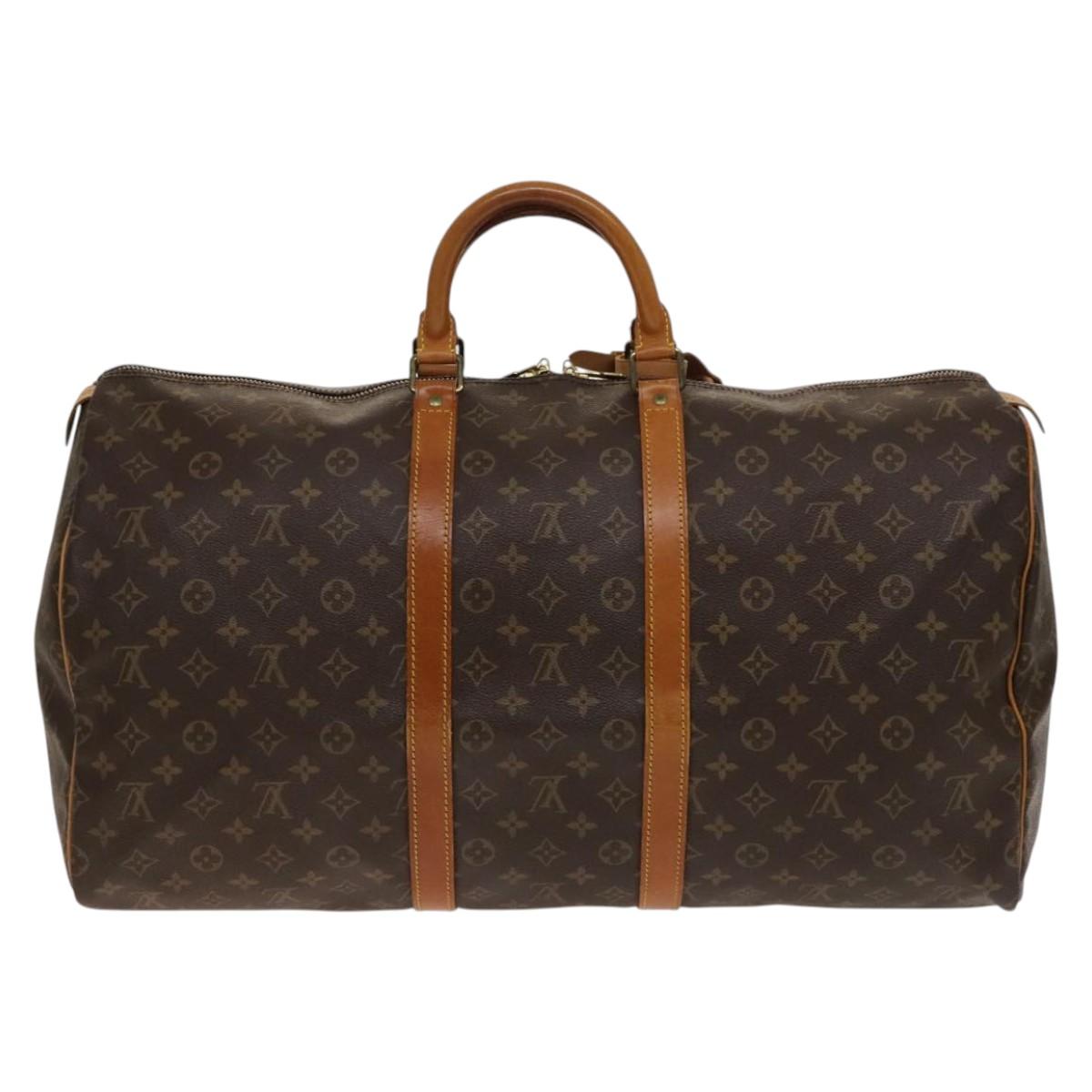 LOUIS VUITTON Monogram Keepall 55 Boston Bag M41424 LV Auth 140041