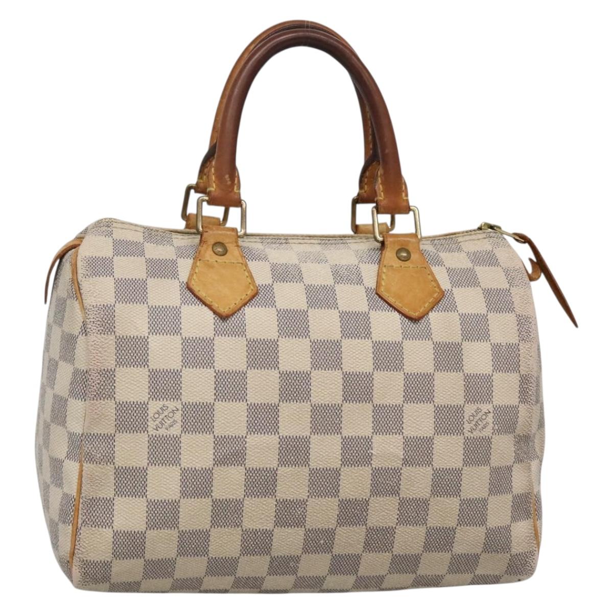 LOUIS VUITTON Damier Azur Speedy 25 Hand Bag N41534 LV Auth 140059