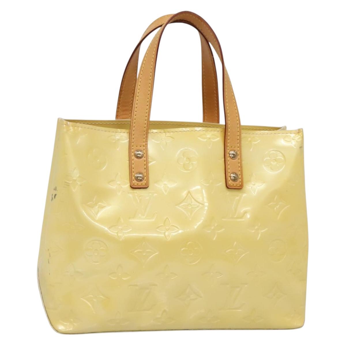 LOUIS VUITTON Monogram Vernis Reade PM Hand Bag Perle M91336 LV Auth 140064
