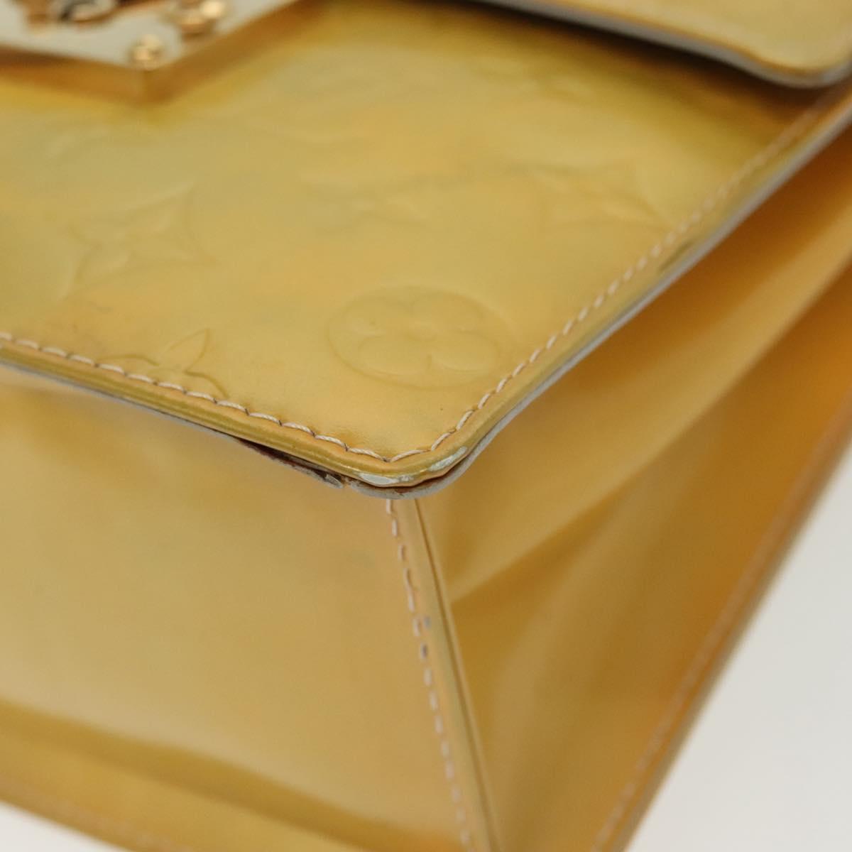 LOUIS VUITTON Monogram Vernis Spring Street Hand Bag Gris M91029 LV Auth 140066