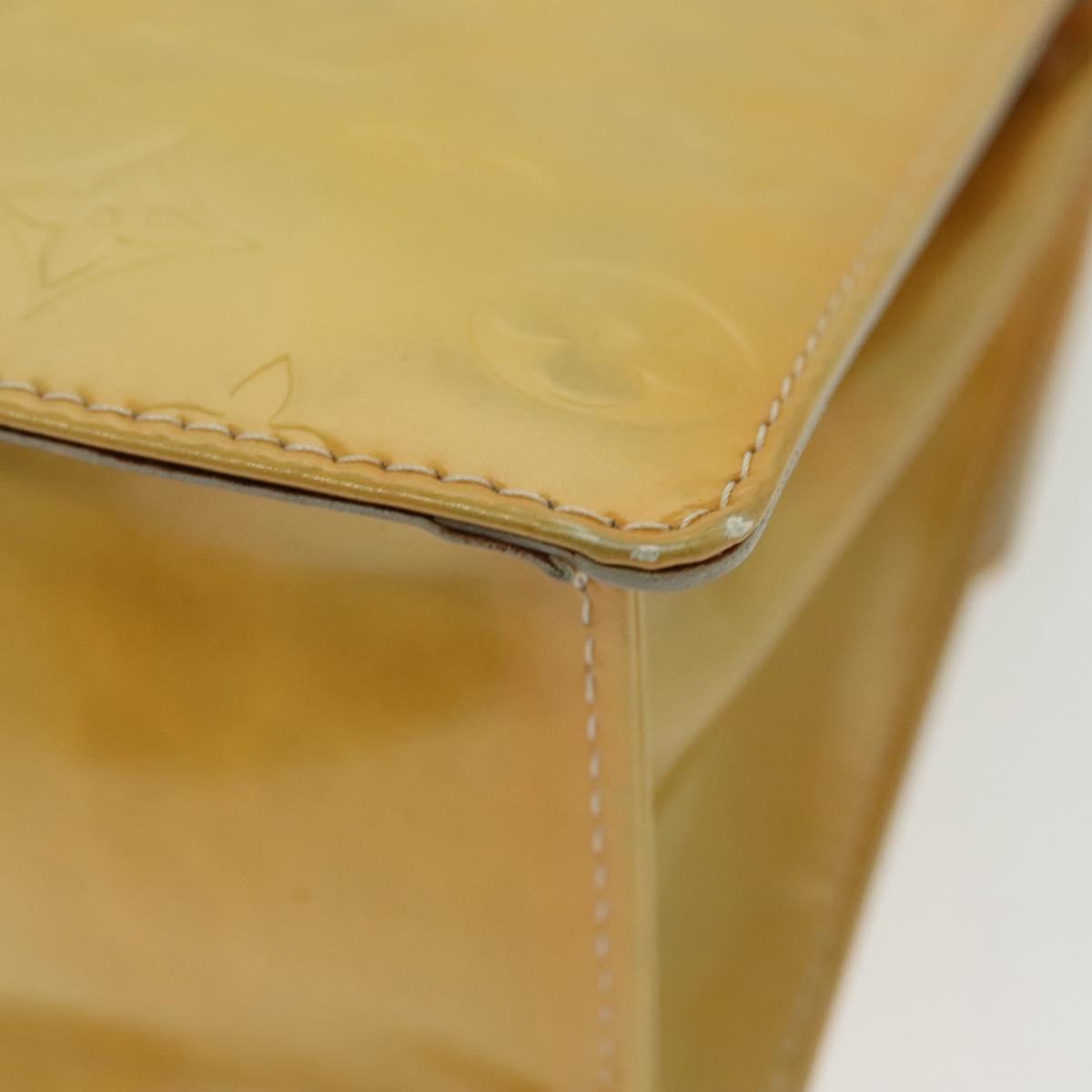 LOUIS VUITTON Monogram Vernis Spring Street Hand Bag Gris M91029 LV Auth 140066