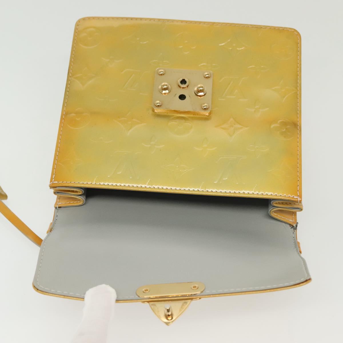 LOUIS VUITTON Monogram Vernis Spring Street Hand Bag Gris M91029 LV Auth 140066