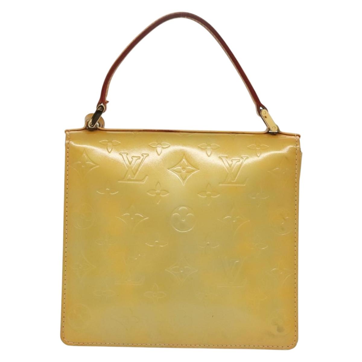 LOUIS VUITTON Monogram Vernis Spring Street Hand Bag Gris M91029 LV Auth 140066