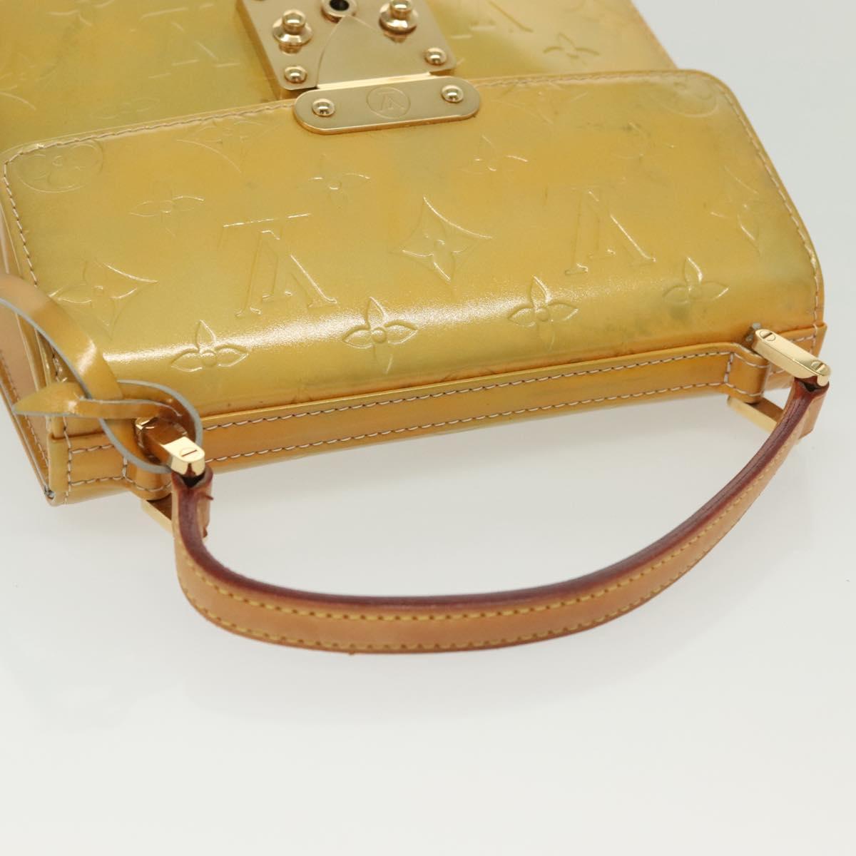 LOUIS VUITTON Monogram Vernis Spring Street Hand Bag Gris M91029 LV Auth 140066