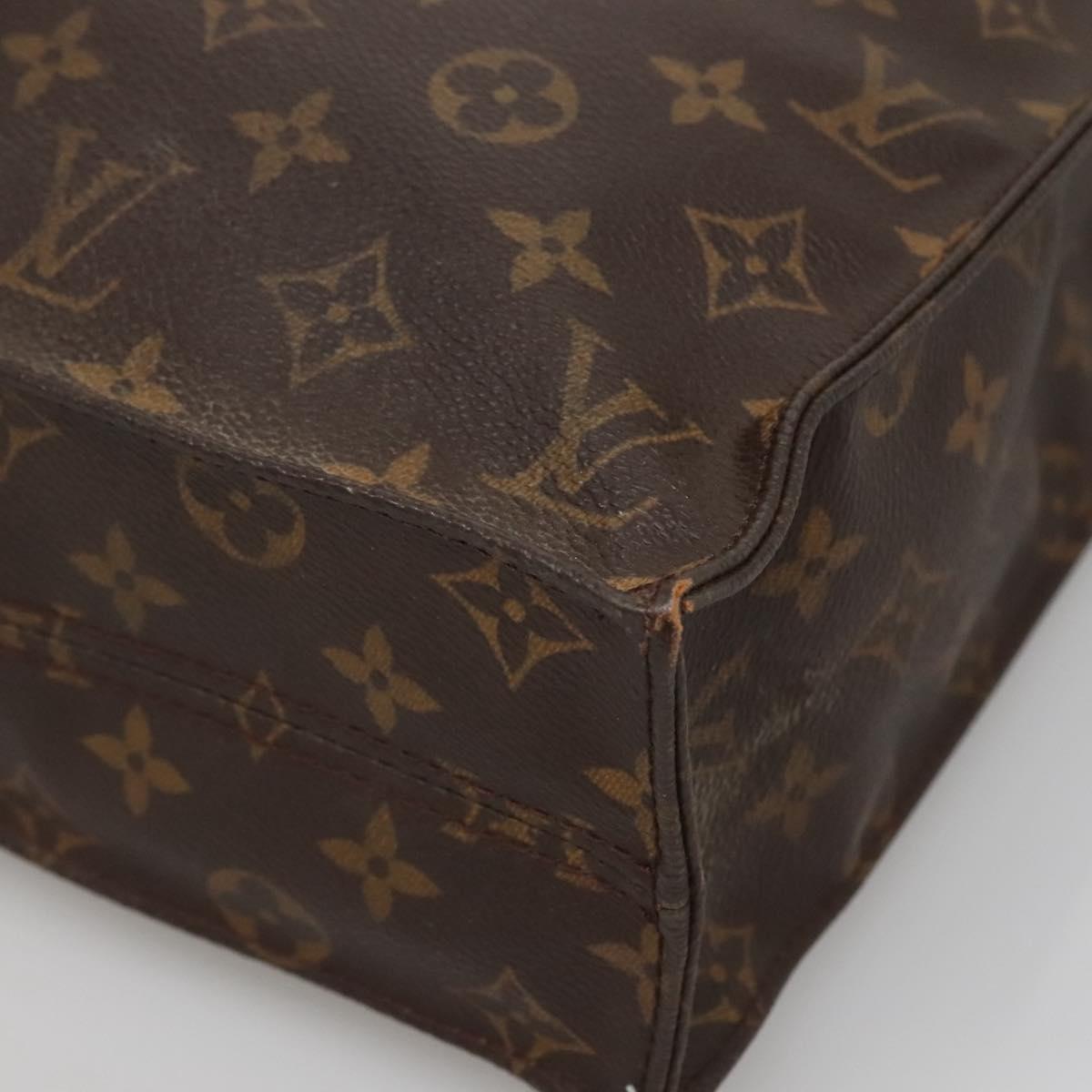 LOUIS VUITTON Monogram Sac Plat Hand Bag M51140 LV Auth 140069
