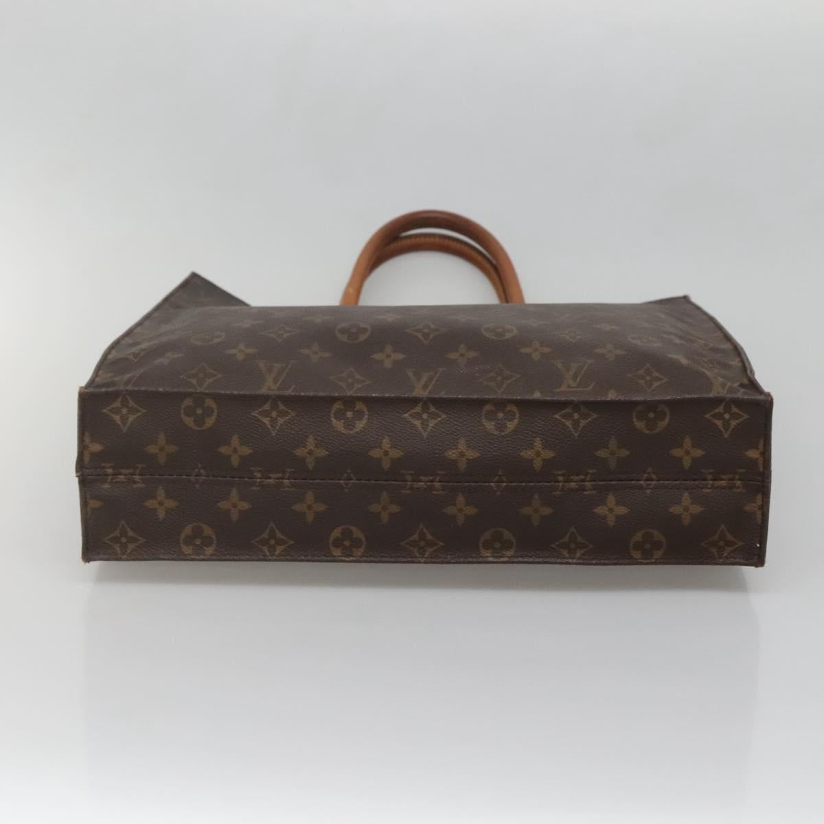 LOUIS VUITTON Monogram Sac Plat Hand Bag M51140 LV Auth 140069