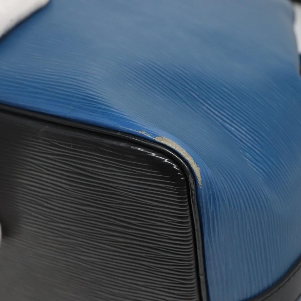 LOUIS VUITTON Epi Petit Noe Shoulder Bag Bicolor Black Blue M44152 Auth 140073