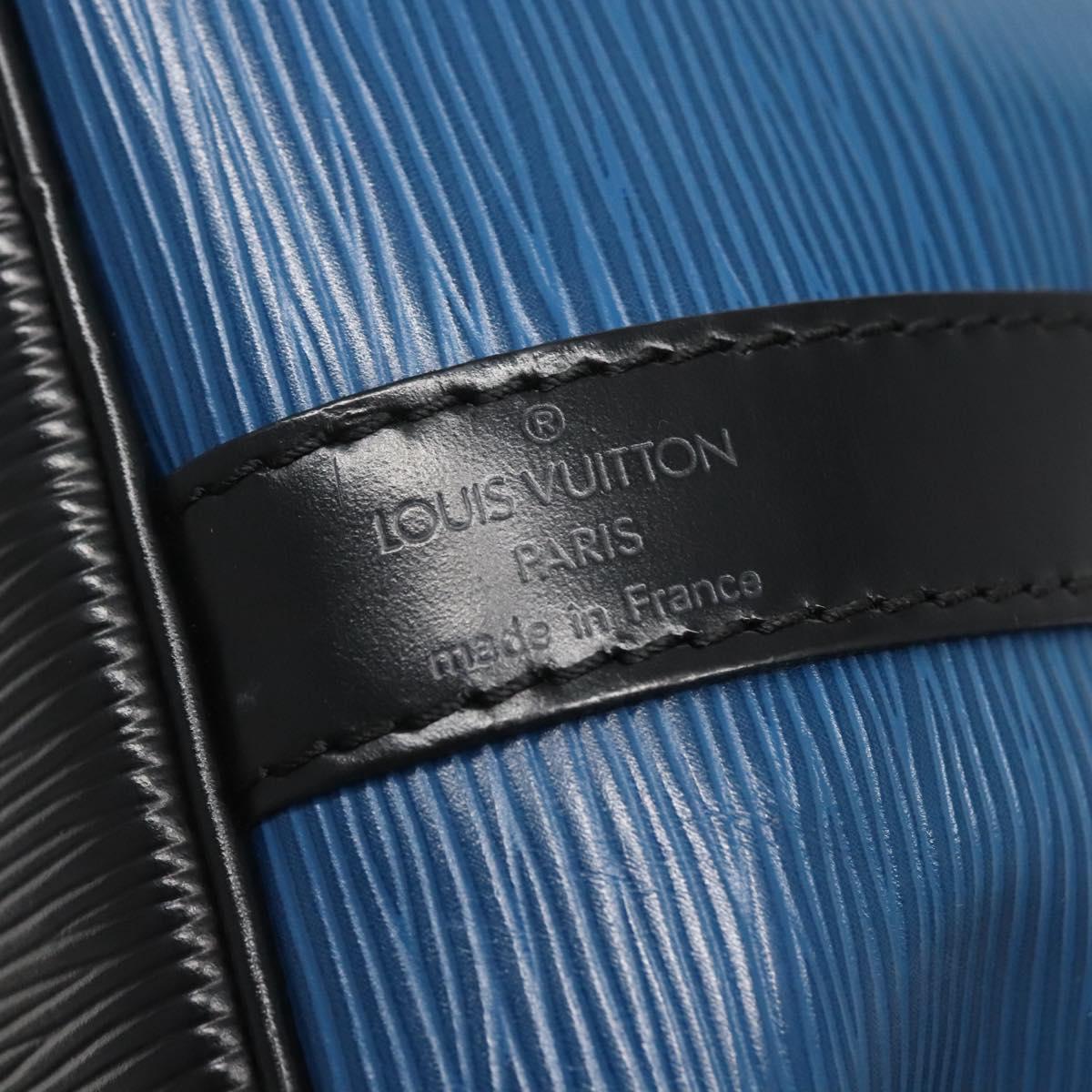 LOUIS VUITTON Epi Petit Noe Shoulder Bag Bicolor Black Blue M44152 Auth 140073