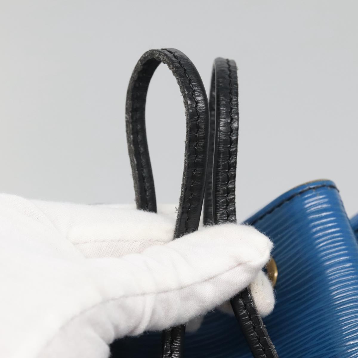 LOUIS VUITTON Epi Petit Noe Shoulder Bag Bicolor Black Blue M44152 Auth 140073