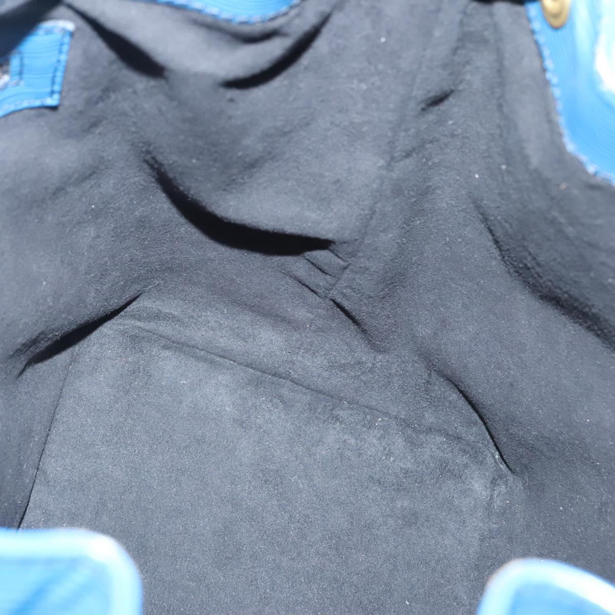 LOUIS VUITTON Epi Petit Noe Shoulder Bag Bicolor Black Blue M44152 Auth 140073