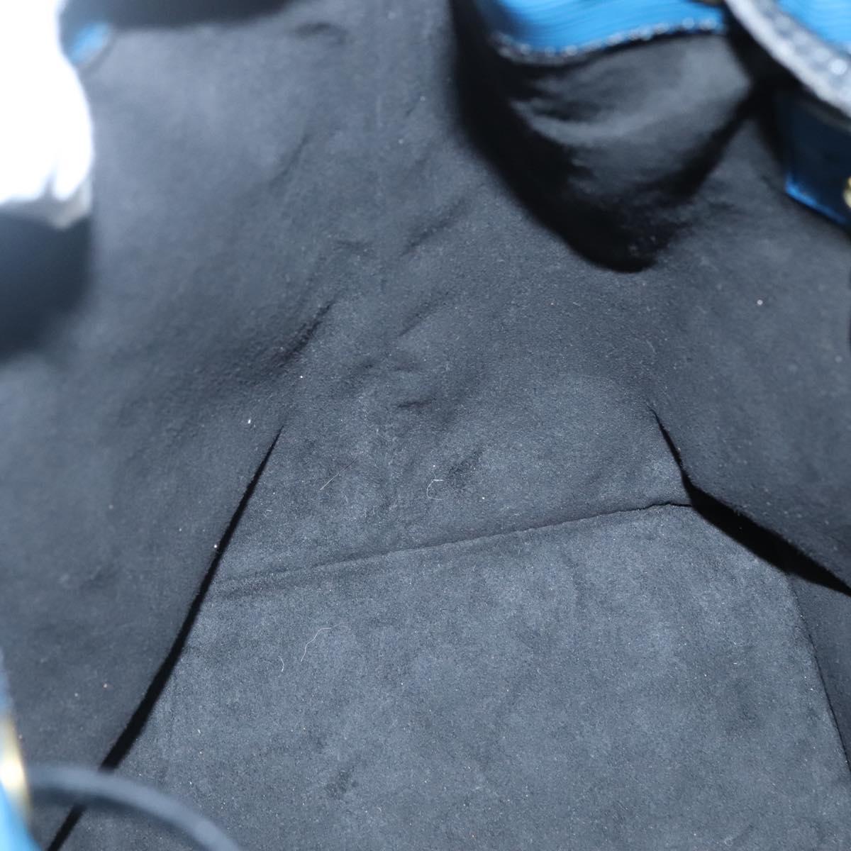 LOUIS VUITTON Epi Petit Noe Shoulder Bag Bicolor Black Blue M44152 Auth 140073