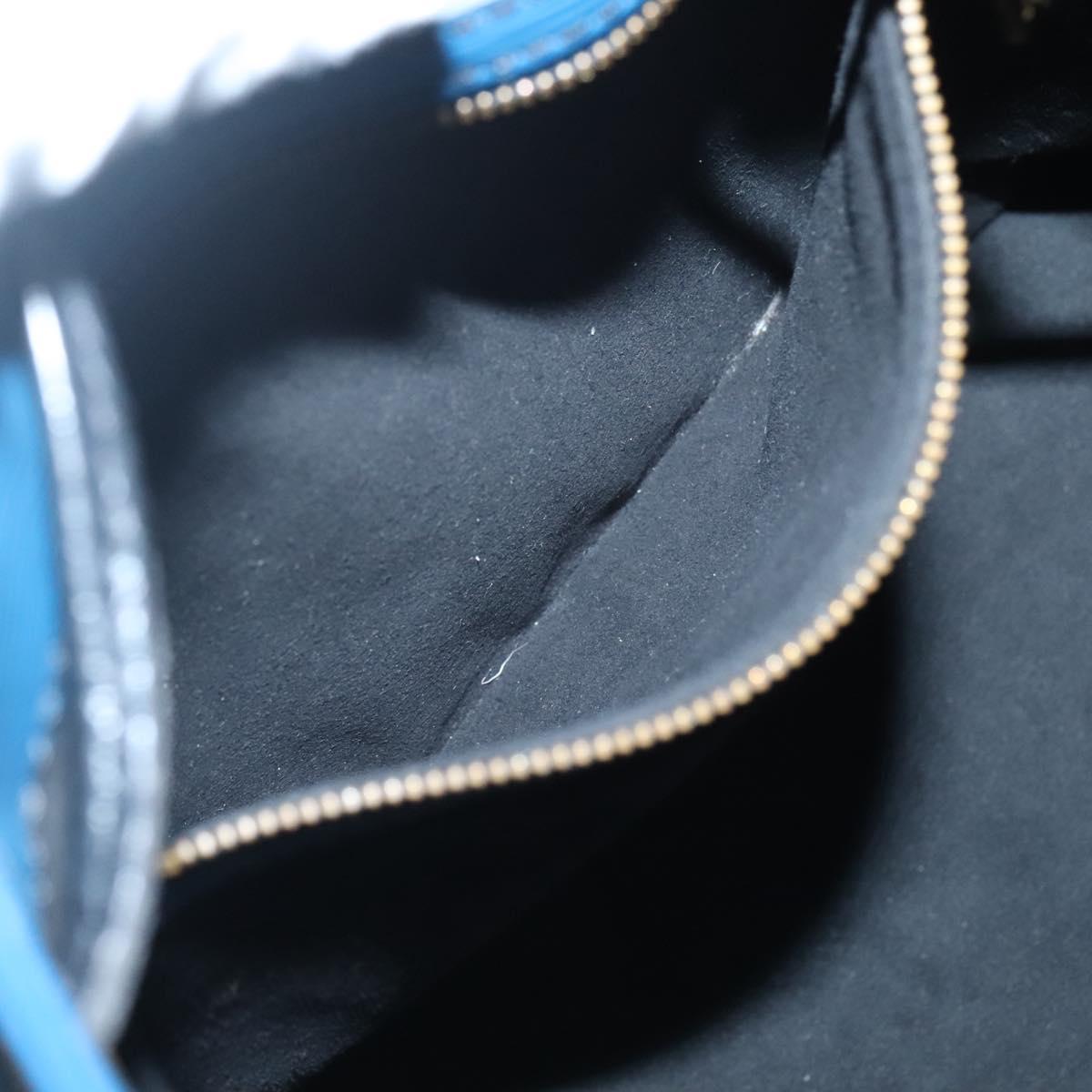 LOUIS VUITTON Epi Petit Noe Shoulder Bag Bicolor Black Blue M44152 Auth 140073