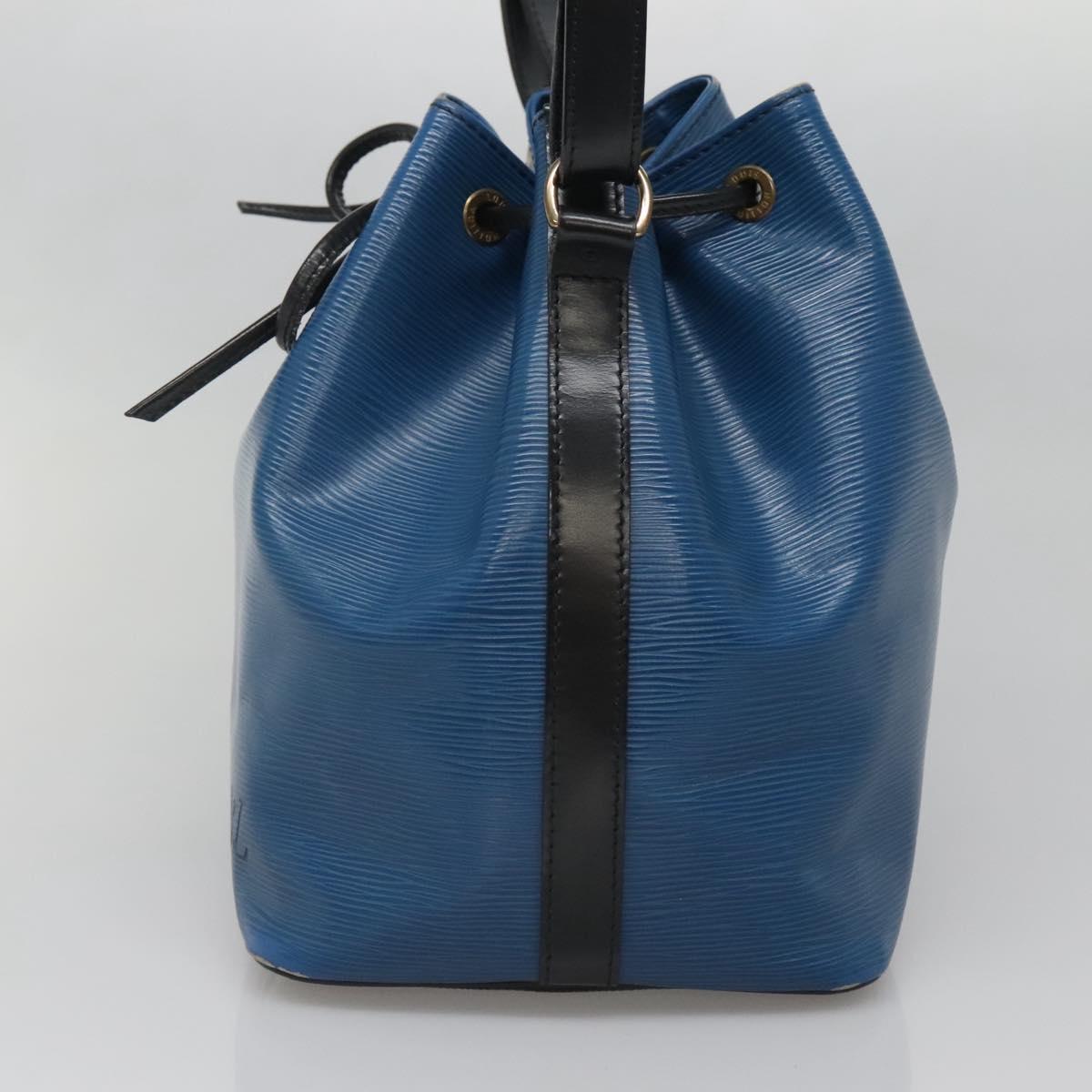LOUIS VUITTON Epi Petit Noe Shoulder Bag Bicolor Black Blue M44152 Auth 140073
