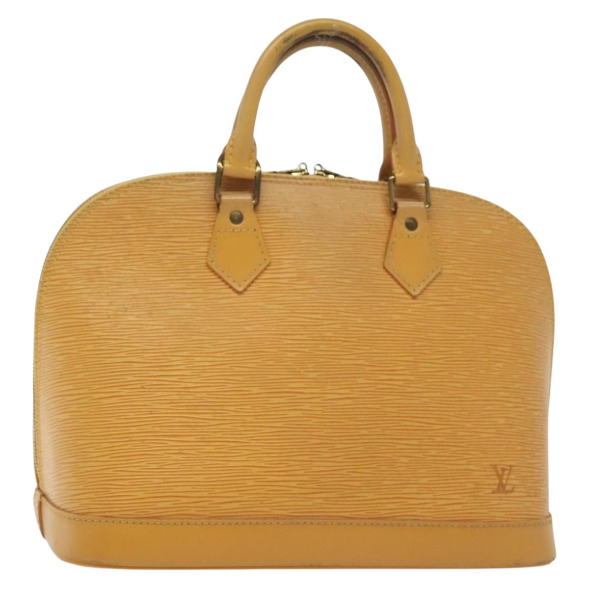 LOUIS VUITTON Epi Alma Hand Bag Yellow M52149 LV Auth 140078