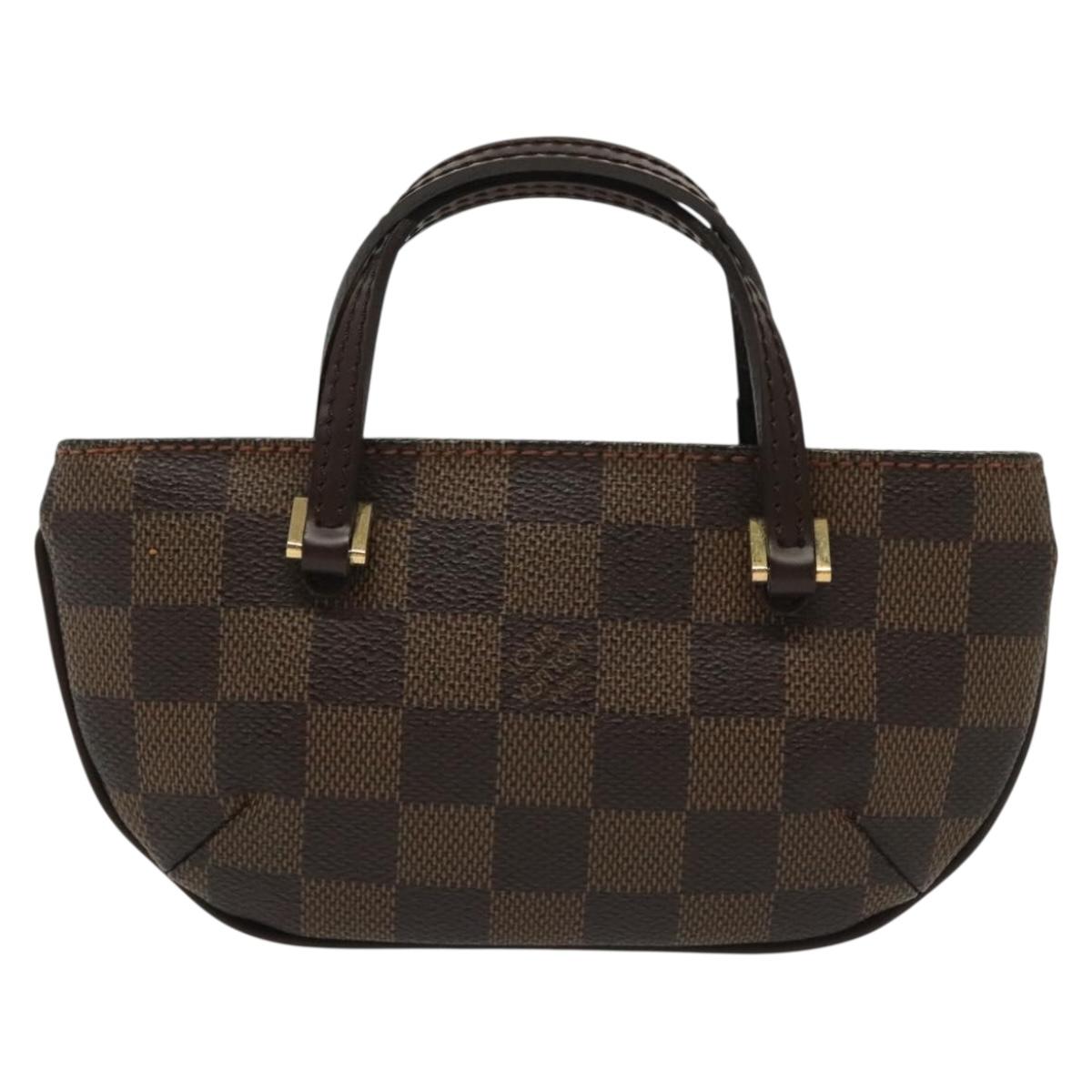LOUIS VUITTON Damier Ebene Manosque GM Accessory Pouch N51120 LV Auth 140086