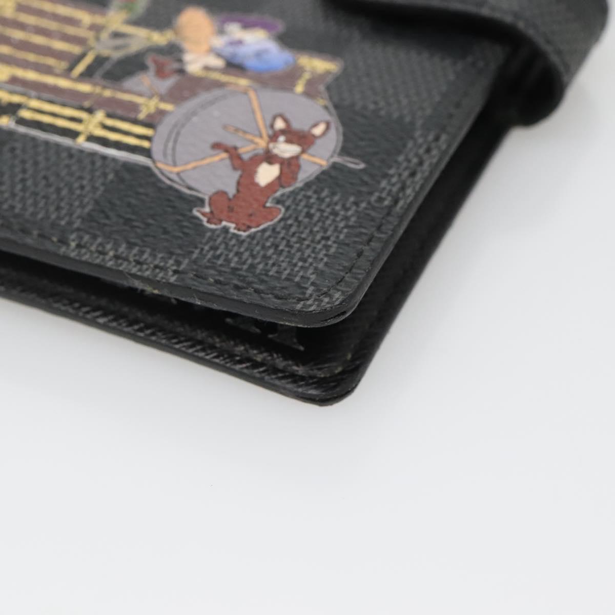 LOUIS VUITTON Damier Graphite Agenda PM Day Planner Cover R21130 LV Auth 140089
