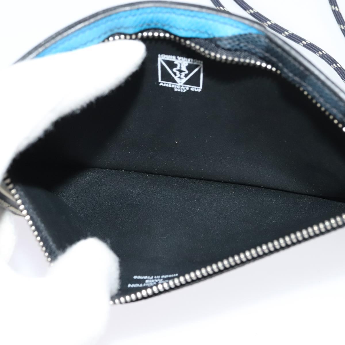 LOUIS VUITTON Damier Graphite Pochette Phone Shoulder Bag N41630 LV Auth 140090