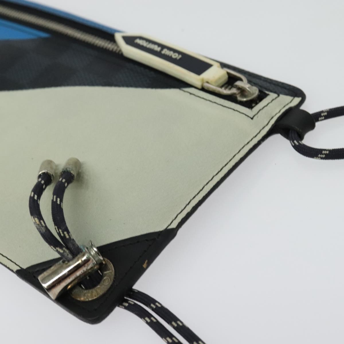 LOUIS VUITTON Damier Graphite Pochette Phone Shoulder Bag N41630 LV Auth 140090