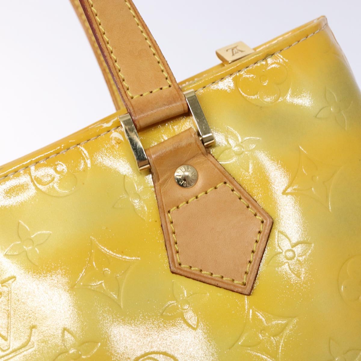 LOUIS VUITTON Monogram Vernis Houston Hand Bag Gris M91053 LV Auth 140146