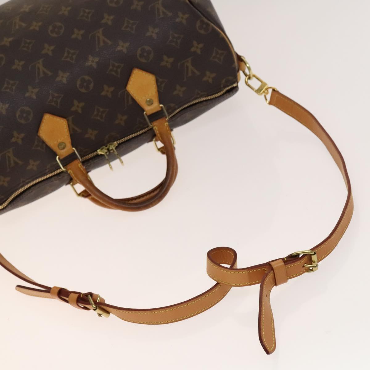 LOUIS VUITTON Monogram Speedy Bandouliere 35 Hand Bag M40392 LV Auth 140152