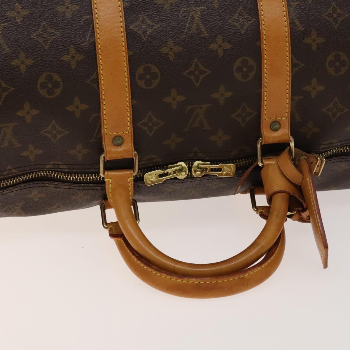 LOUIS VUITTON Monogram Keepall 55 Boston Bag M41424 LV Auth 140174