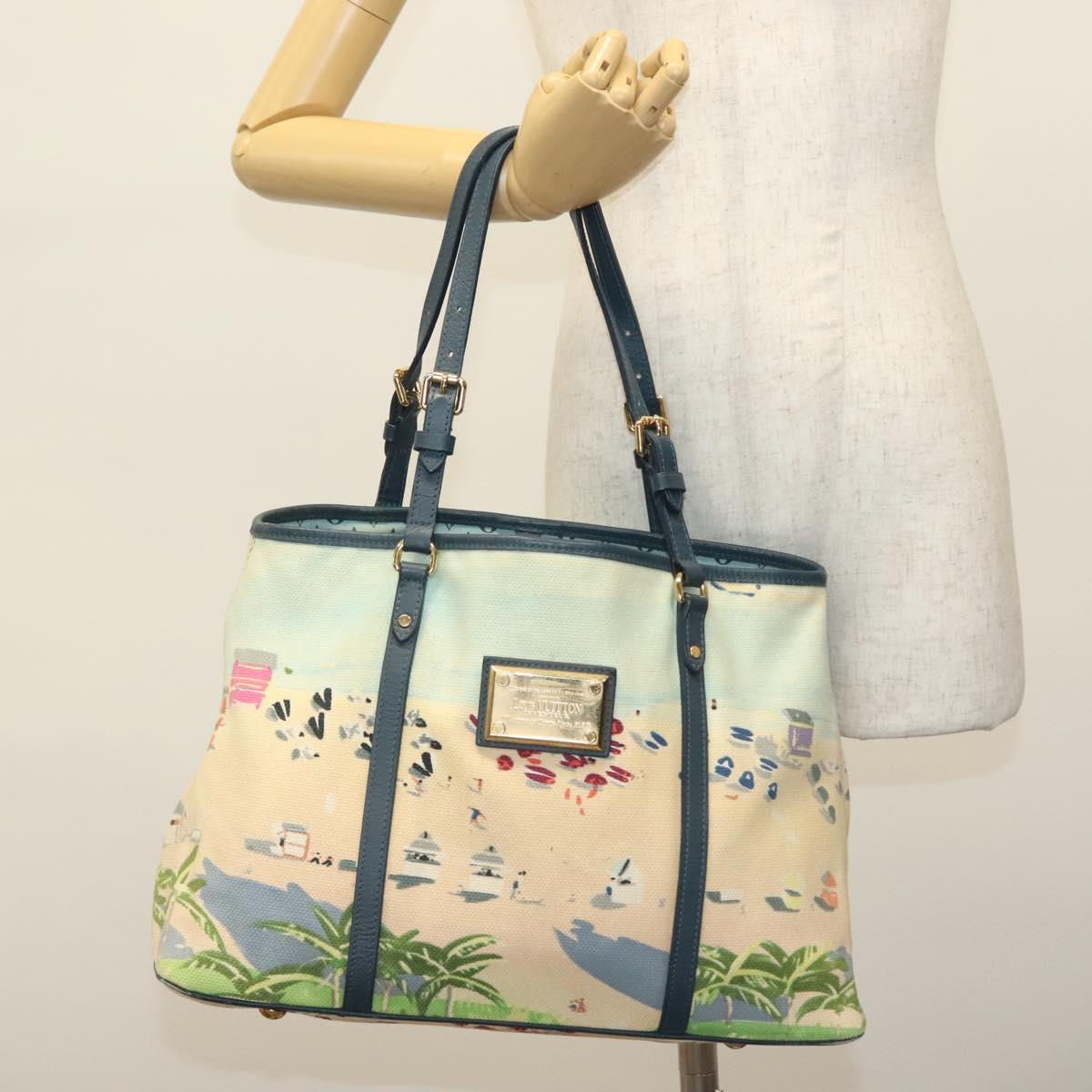 LOUIS VUITTON Eyeall Escal Cabas PM Tote Bag Blue M93769 LV Auth 140179