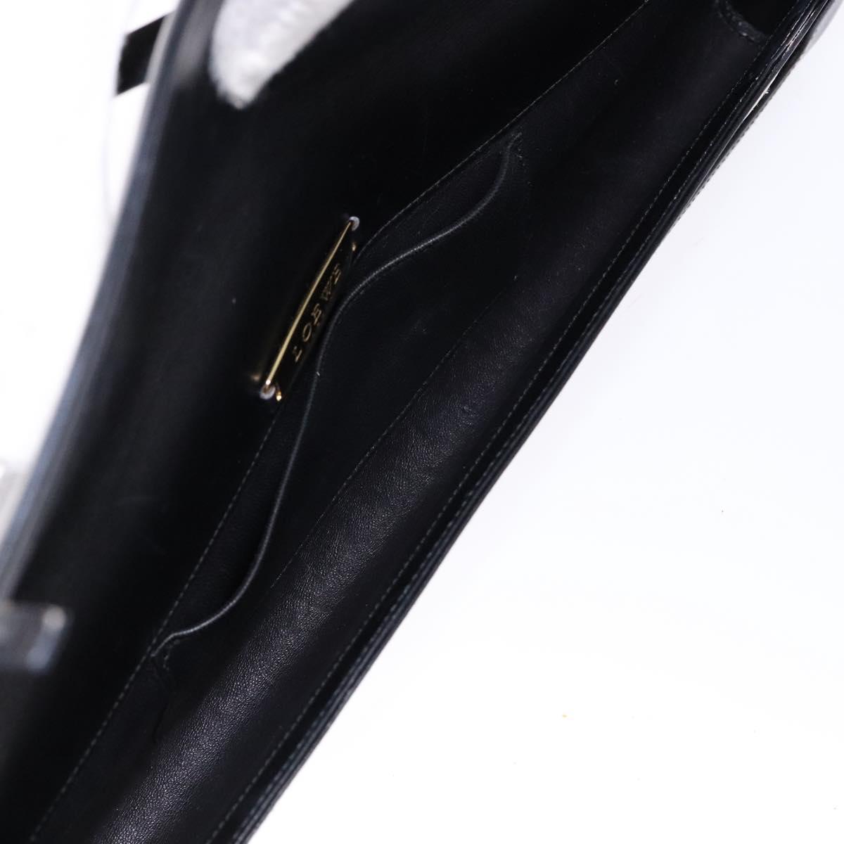 LOEWE Shoulder Bag Leather Black Auth 140187