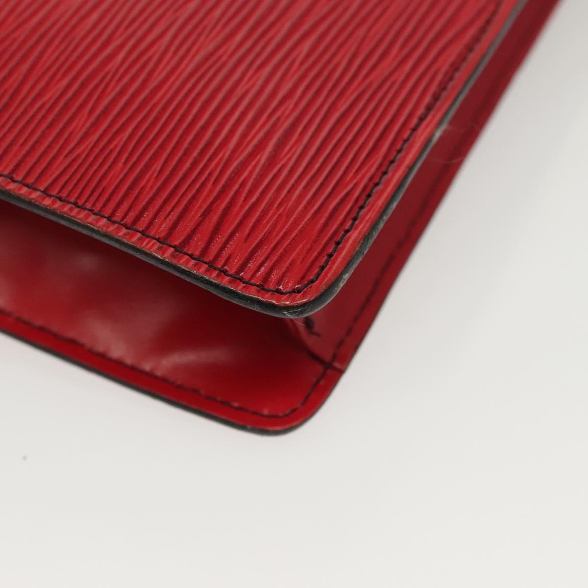 LOUIS VUITTON Epi Montaigne 23 Clutch Bag Red M52667 LV Auth 140189