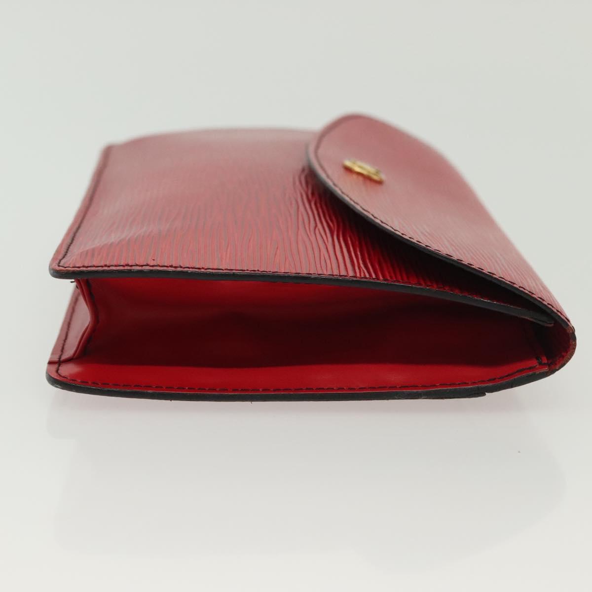 LOUIS VUITTON Epi Montaigne 23 Clutch Bag Red M52667 LV Auth 140189
