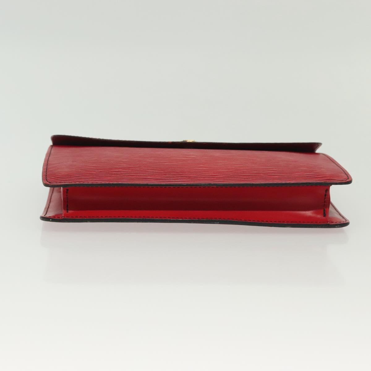 LOUIS VUITTON Epi Montaigne 23 Clutch Bag Red M52667 LV Auth 140189