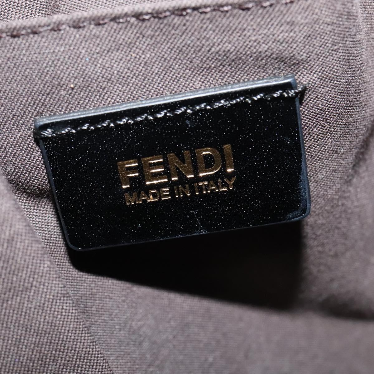 FENDI Zucchino Canvas Tote Bag 2way Multicolor Gold Auth 140197