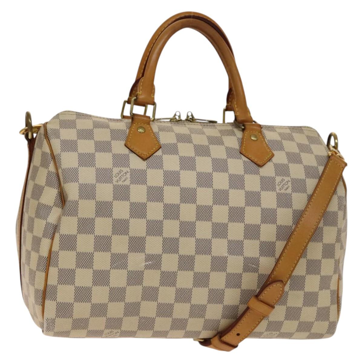 LOUIS VUITTON Damier Azur Speedy Bandouliere 30 Bag 2way N41052 LV Auth 140202