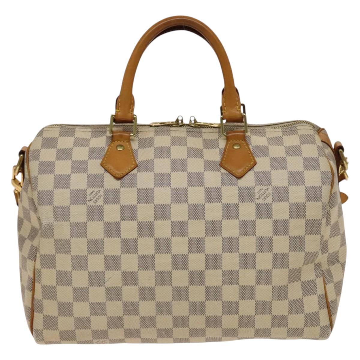 LOUIS VUITTON Damier Azur Speedy Bandouliere 30 Bag 2way N41052 LV Auth 140202