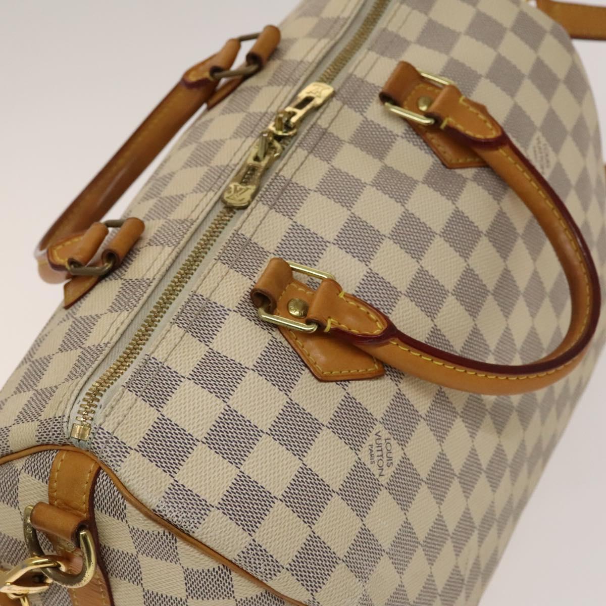 LOUIS VUITTON Damier Azur Speedy Bandouliere 30 Bag 2way N41052 LV Auth 140202