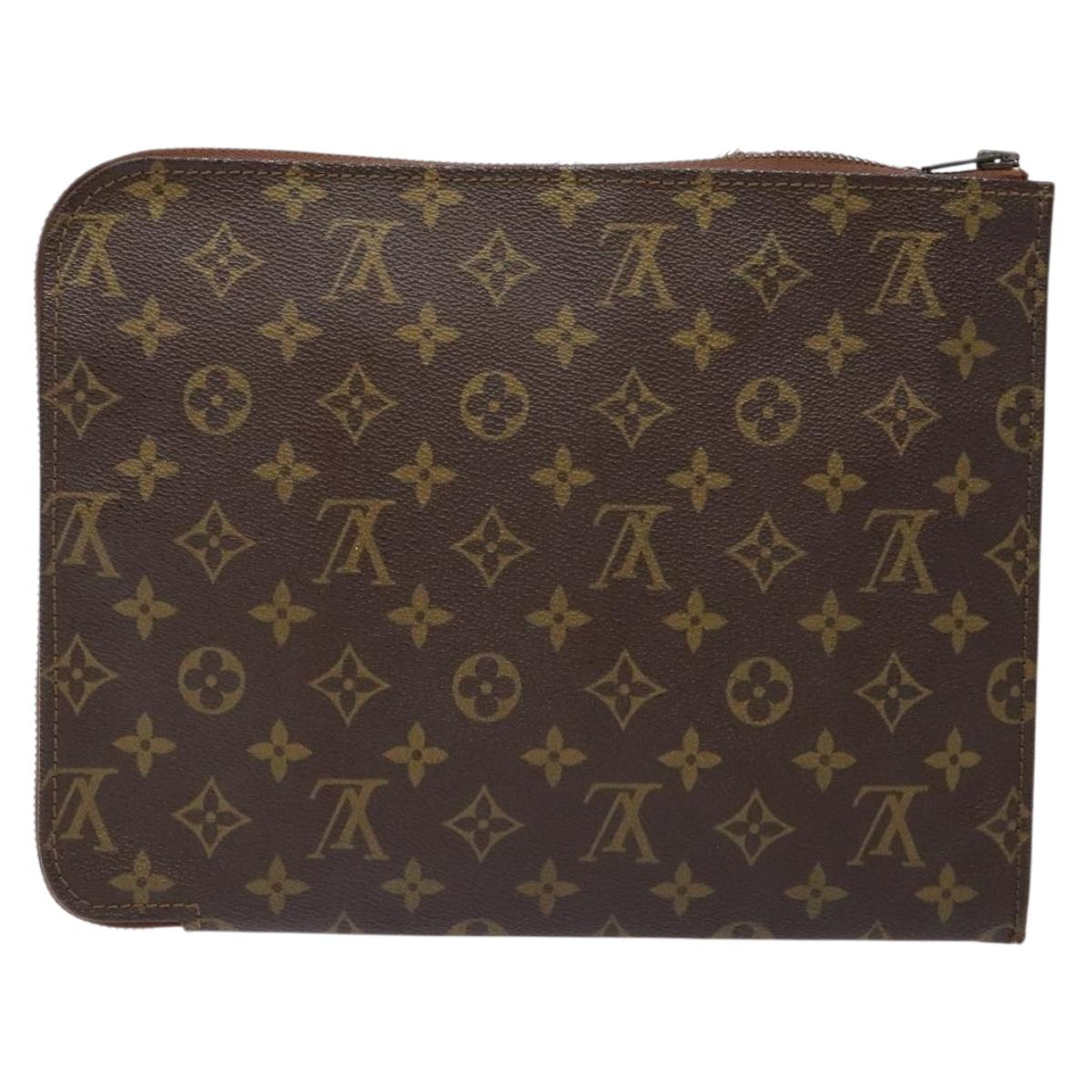 LOUIS VUITTON Monogram Posh Documents Clutch Bag M53456 LV Auth 140211