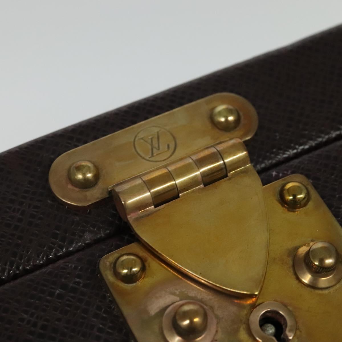 LOUIS VUITTON Taiga Leather Diplomat Trunk SPO Acajou M30016 LV Auth 140219
