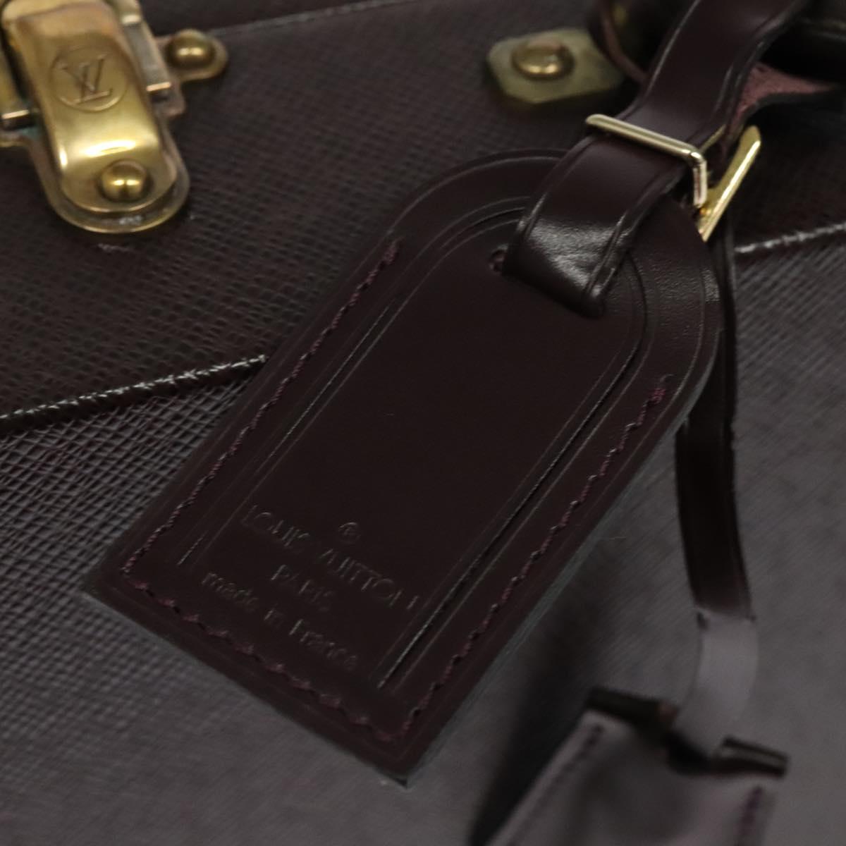 LOUIS VUITTON Taiga Leather Diplomat Trunk SPO Acajou M30016 LV Auth 140219