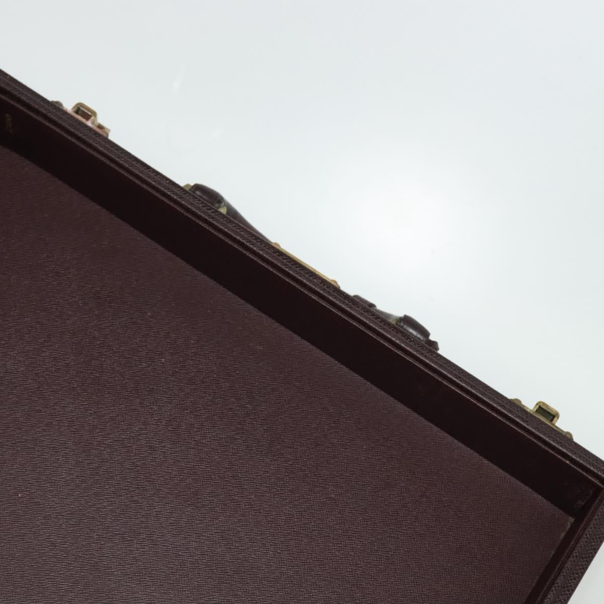 LOUIS VUITTON Taiga Leather Diplomat Trunk SPO Acajou M30016 LV Auth 140219