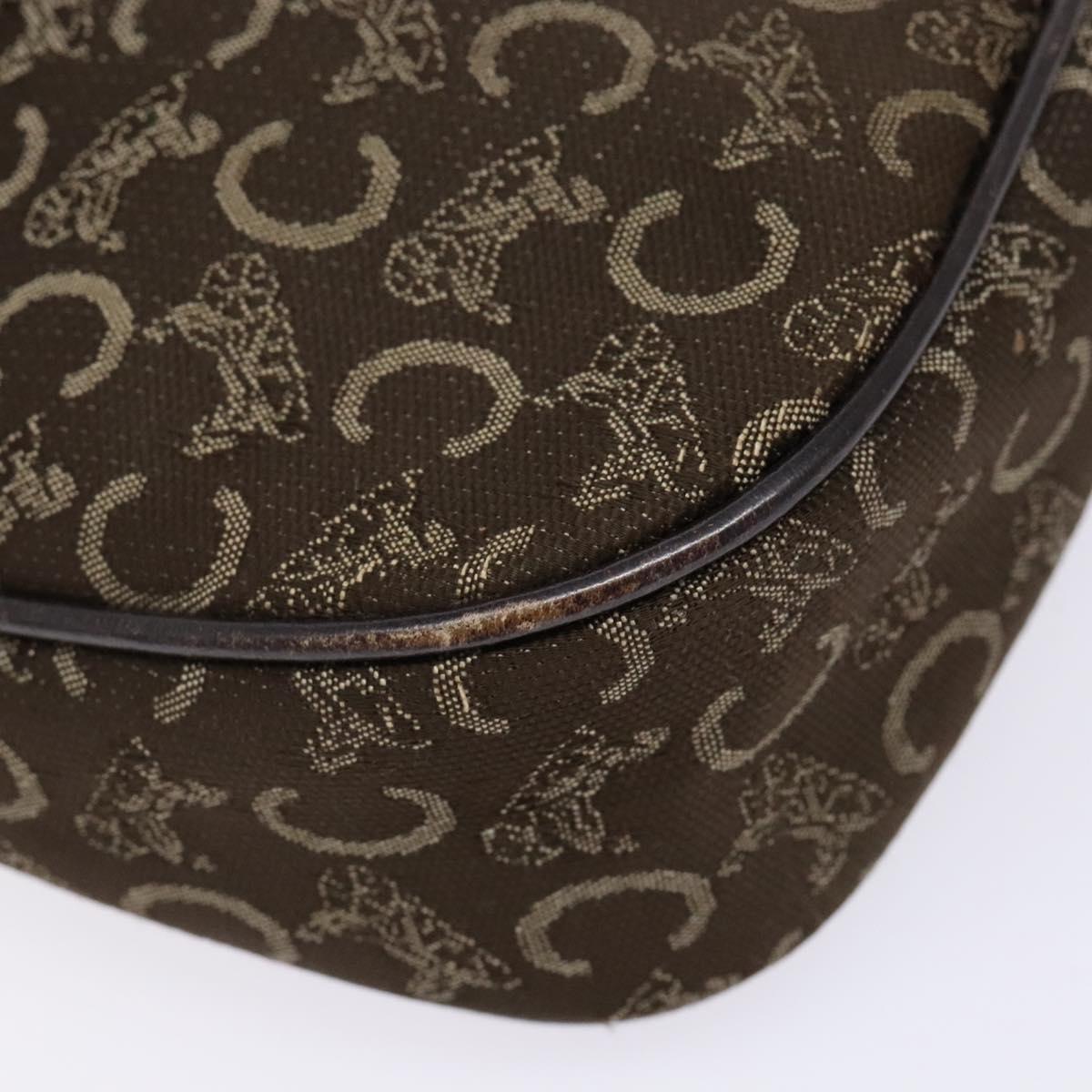 CELINE C Sulky Shoulder Bag Canvas Brown Auth 140225