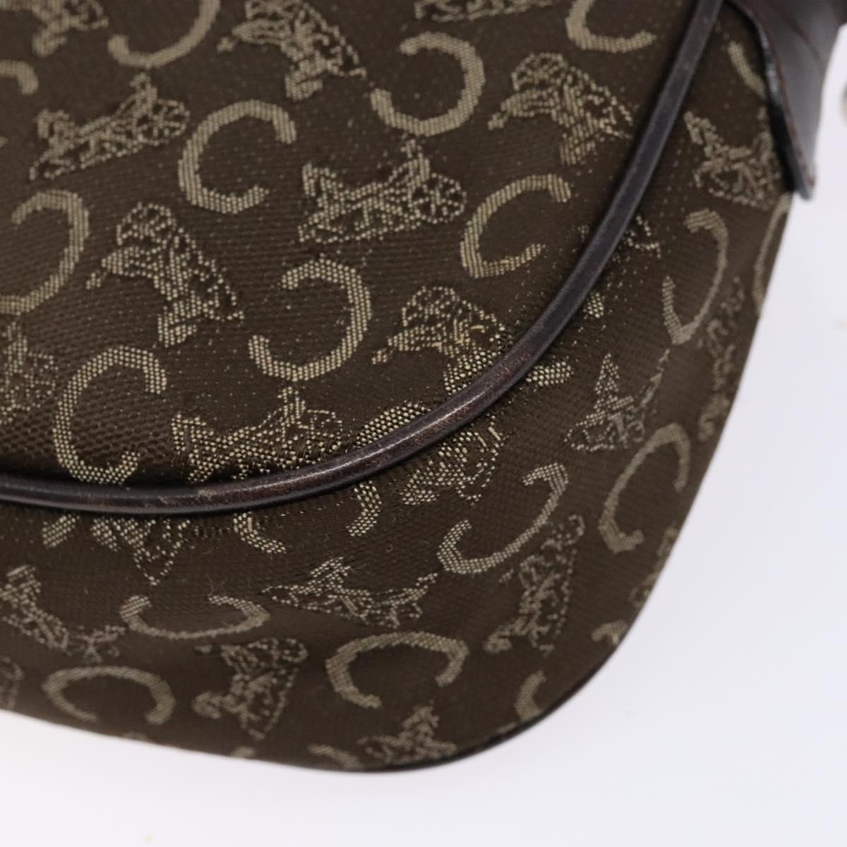 CELINE C Sulky Shoulder Bag Canvas Brown Auth 140225