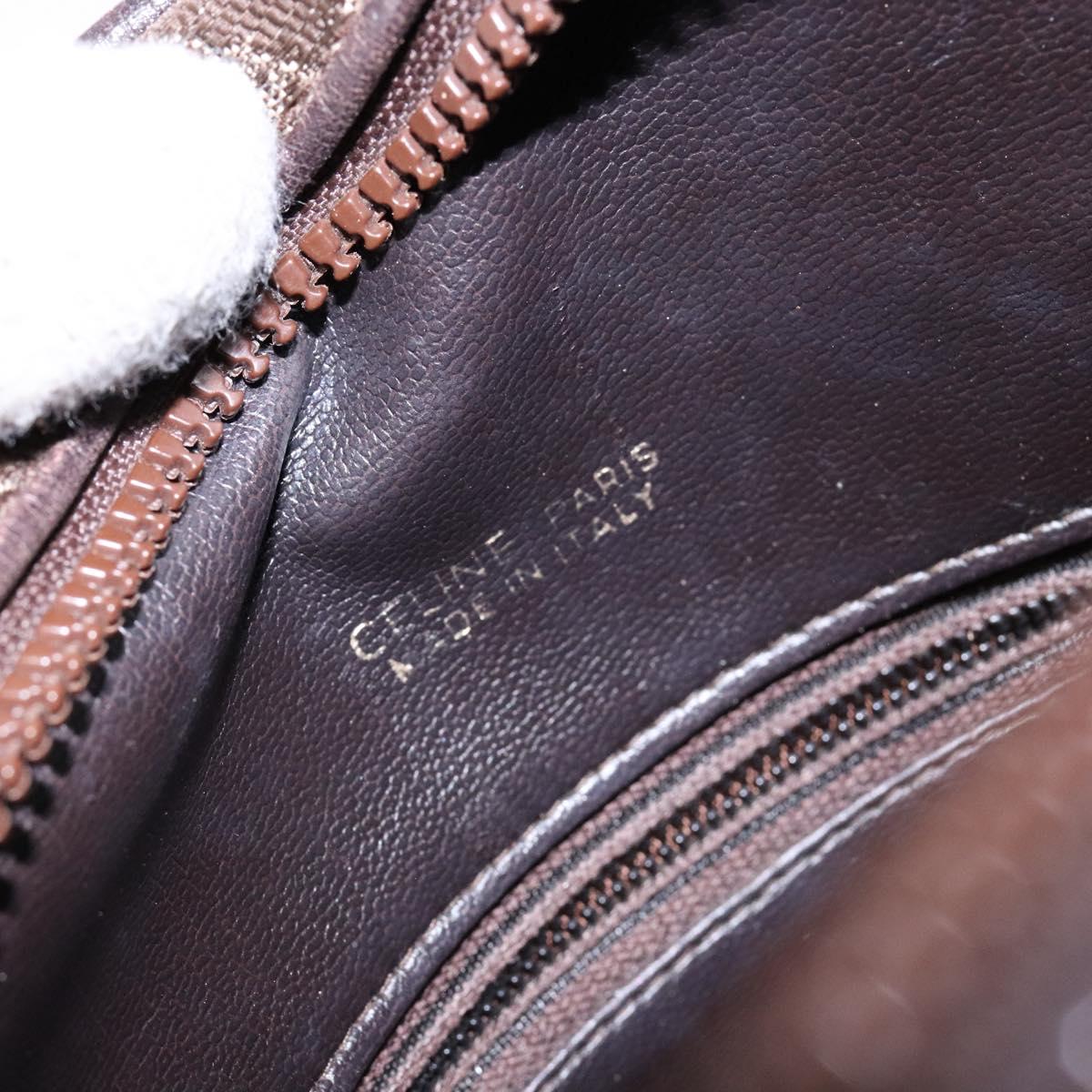 CELINE C Sulky Shoulder Bag Canvas Brown Auth 140225