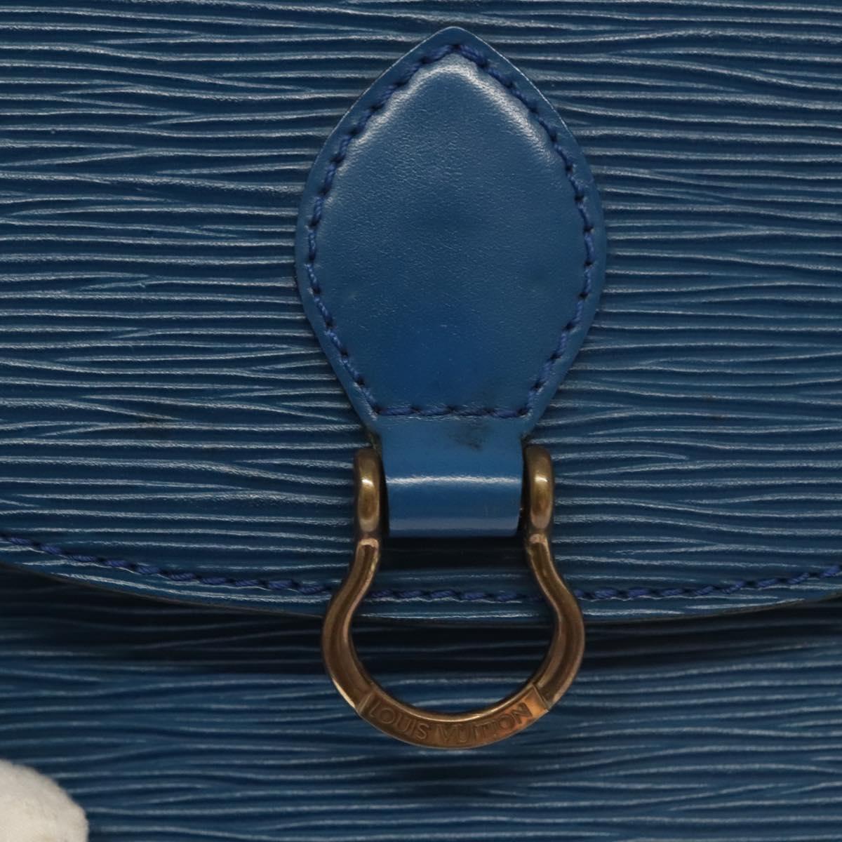 LOUIS VUITTON Epi Saint Cloud PM Shoulder Bag Blue M52195 LV Auth 140230