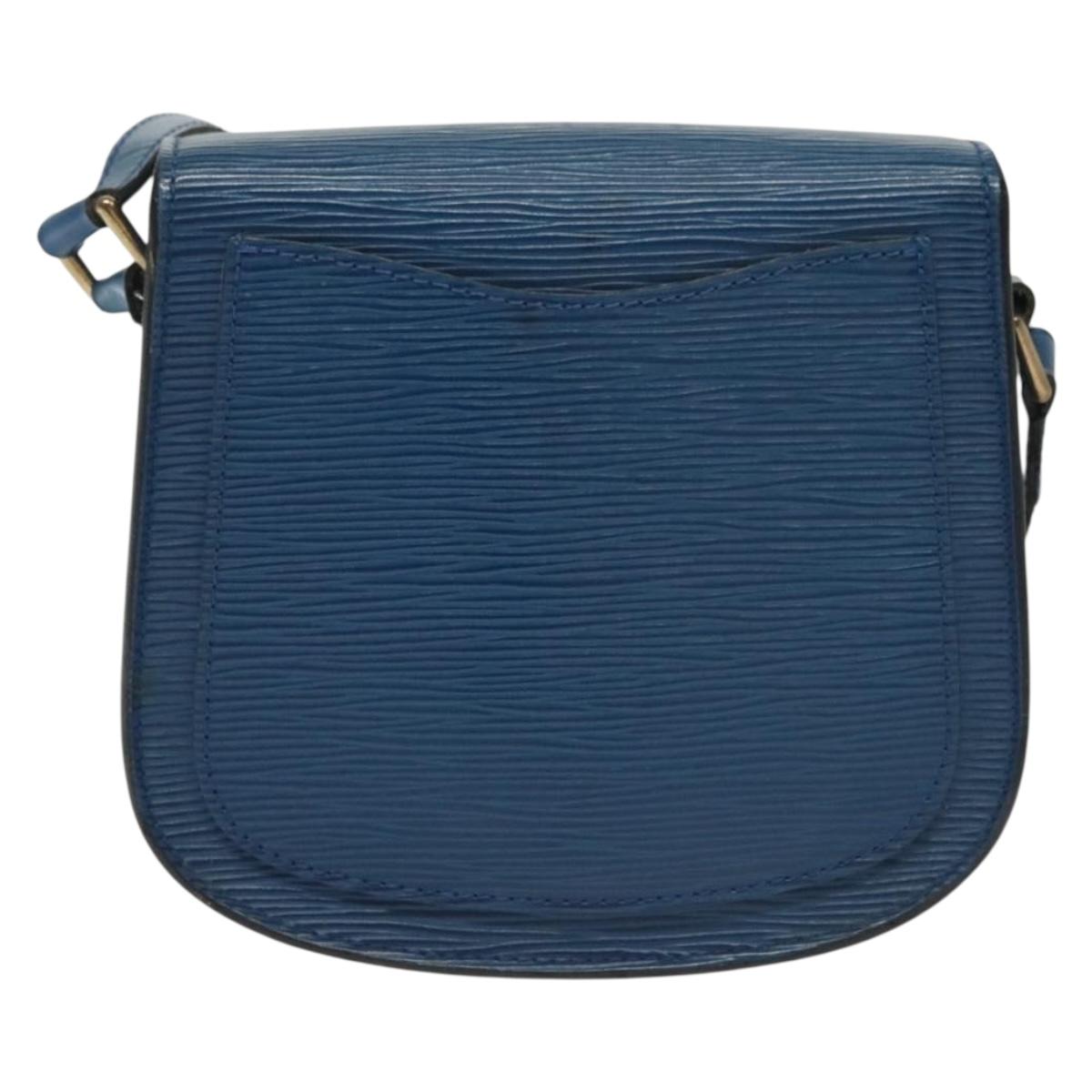 LOUIS VUITTON Epi Saint Cloud PM Shoulder Bag Blue M52195 LV Auth 140230