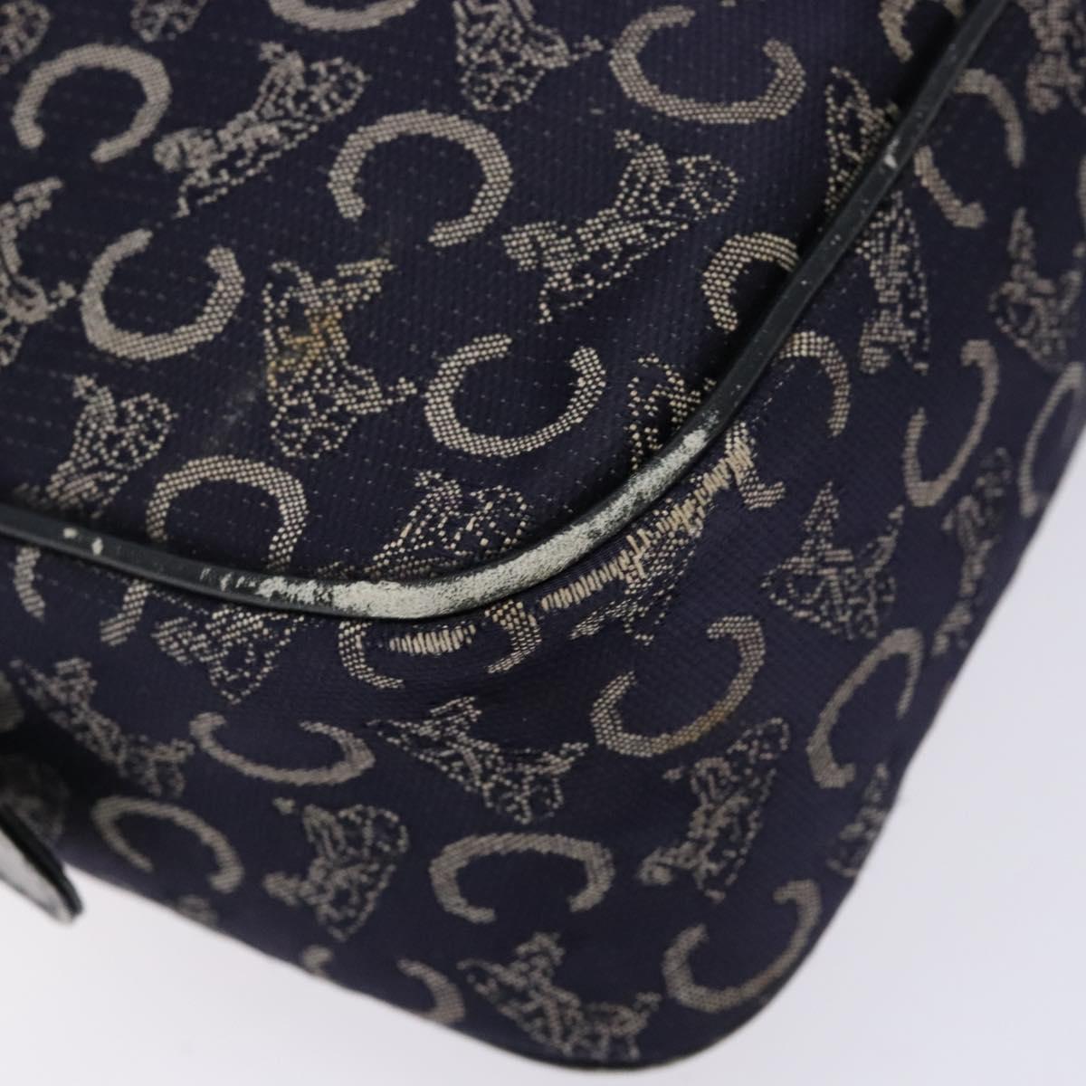 CELINE C Sulky Shoulder Bag Canvas Navy Auth 140236
