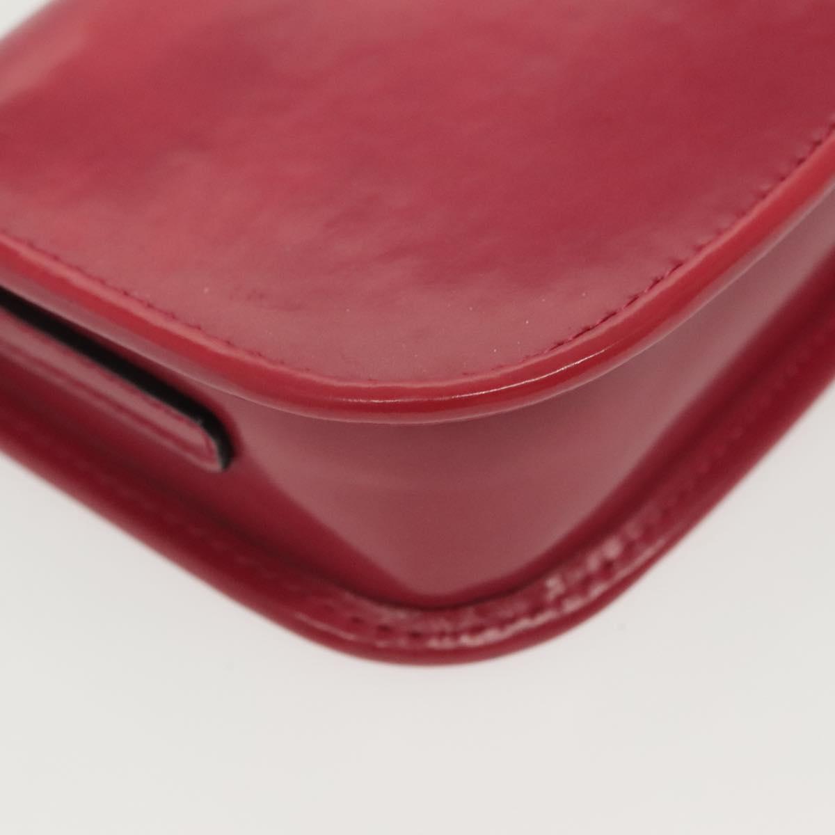 LOEWE Pouch Leather Gold Pink Auth 140238