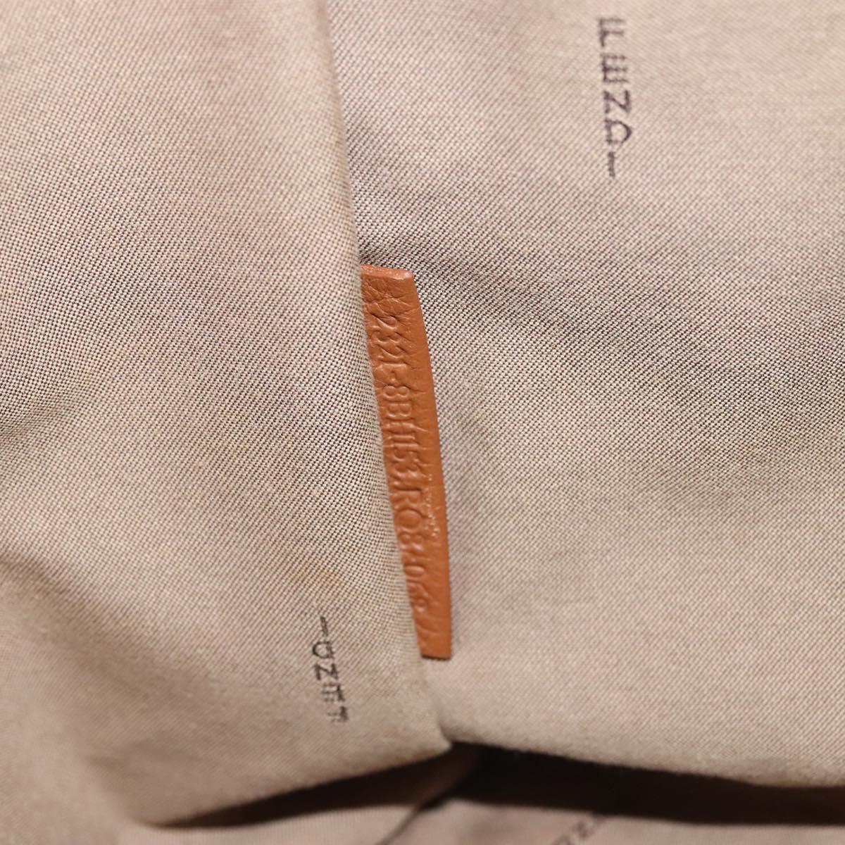 FENDI Zucchino Canvas Tote Bag Beige Gold Auth 140239